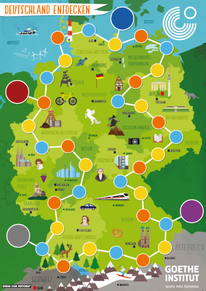 O jogo da Ideias com História para aprender alemão